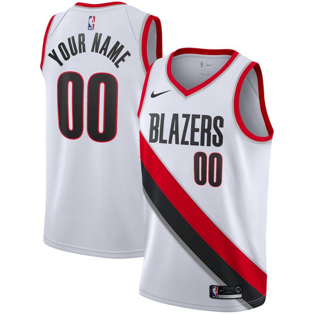 Portland Trail Blazers 2020/21 Swingman Custom Jersey - Association Edition - White-Pro Kit Vault | Brand New 26/27 Sports Jerseys